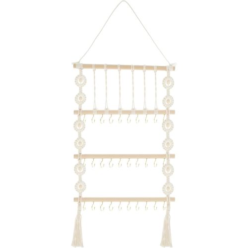 Wall Mounted Headband Holder Organizer, Hair Bows Organizer, Hair Bows Holder Organizer, Bow Hanger Storage Holder, Hair Accessories Organizer Wall Hanging (Beige)