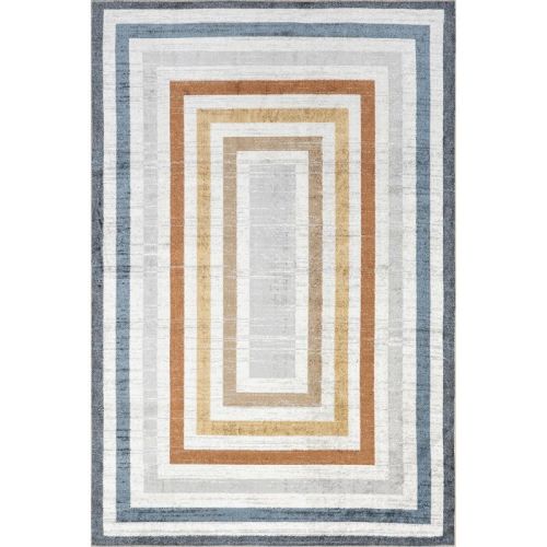 Nuloom Alienor Striped Pet Friendly Machine Washable Area Rug, 7' 10" x 10', Multicolor