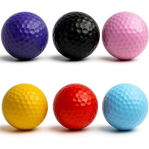 Thorza Colored Golf Balls - Multicolored Set of 6, 12, 24 Mini Golf, Putting Practice and Training