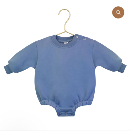 Sweatshirt Romper - Cadet