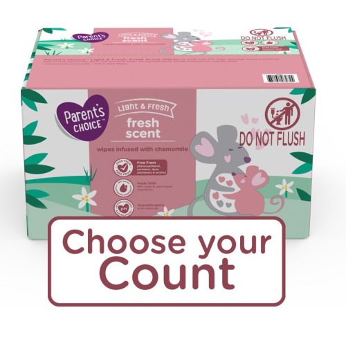 Parent's Choice Light and Fresh Baby Wipes, Made with Plant Based Ingredients 900 Count