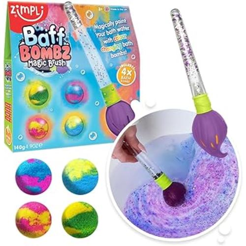 Baff Bombz Magic Brush, 4 x Bath Bombs