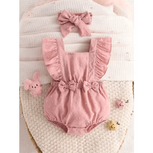 jacquard sweet romper outdoor kids' fashion temu - Temu