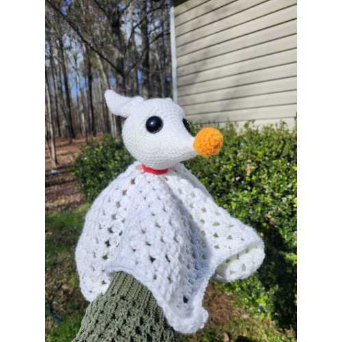 Crocheted Ghost Dog Lovey