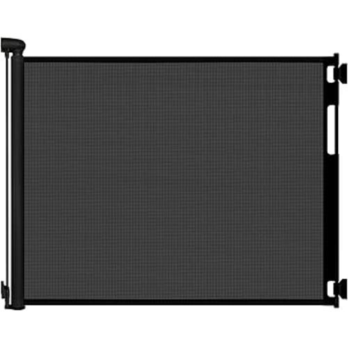 Retractable Baby Gates for Doorways, Mesh Dog Gate for Stairs, Pet Gate Indoor, Extends to 55" Wide 33" Tall, Safety Toddlers Gates for Hallways, Indoor & Outdoor Use, Black