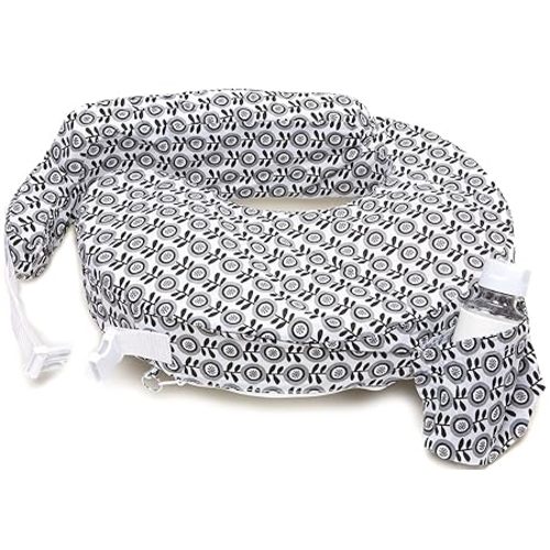 My Brest Friend Original Nursing Pillow Enhanced Ergonomics Essential Breastfeeding Pillow Support For Mom & Baby W/ Convenient Side Pocket, Double Straps & slipcover, Midnight Poppy