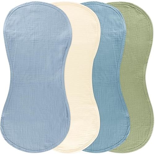 4 Pcs Changing Pad Liners Fits in Peanut Shape Changing Pad Waterproof Diaper Mats Organic Cotton Peanut Mats are Warm on a Baby's Back, Washable Reusable (Blue)