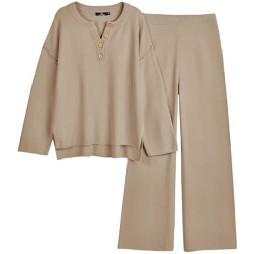 LILLUSORY Women's 2 Piece Lounge Sets Oversized Slouchy Matching Cozy Knit Sets