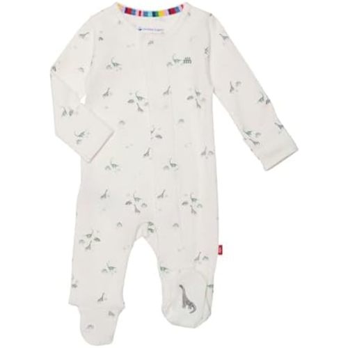 Magnetic Me 100% Organic Cotton Magnetic Baby Footie Pajamas | Super Soft Cotton Fabric