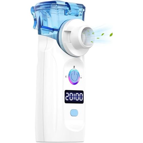 Smart Portable Rechargeable Nebulizer, Quiet Fine Mist with Display Timer for Pet Care