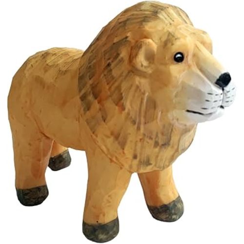 Tabletop Animal Lion Figurine Safari Wildlife Statue Resin Sculpture for Home Living Room Nursery Desk Bookshelf Ornament for Animal Lovers
