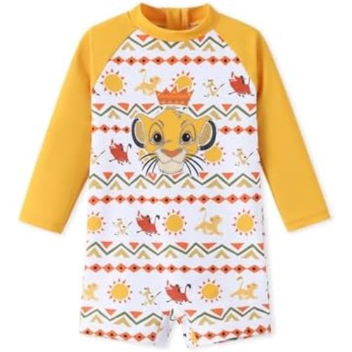 Disney Stitch Cars Spiderman Mickey Mouse Baby Boys Swimsuit Infant Toddler Boy Bathing Suit UPF 50+ Zipper Long Sleeves