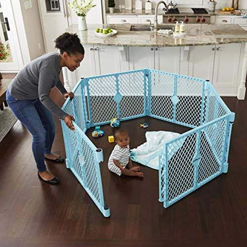 Toddleroo by North States, Play Yard, 26 inches, Aqua Blue
