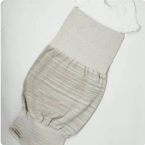 Bamboo Blend Beige Arms Out™ Short Sleeve Sleep Sack – Swaddelini