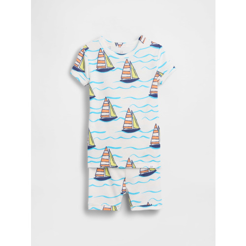Baby & Toddler Organic Brushed Cotton Sailboat PJ Short Set