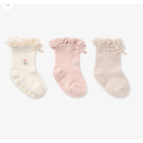 Floral Ankle Non Slip Baby Socks 3 pack – Elegant Baby