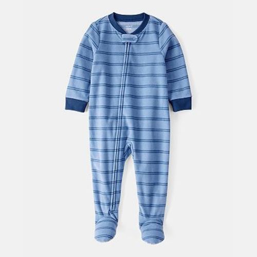 Baby & Toddler Boy Carter's Striped Fleece Footed Pajamas