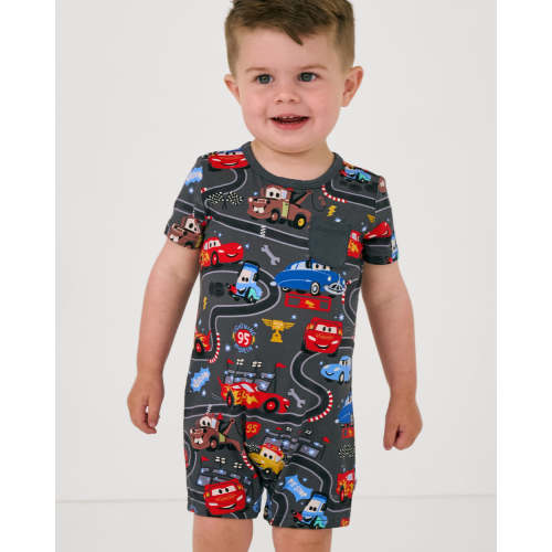 Disney & Pixar Piston Cup Pocket Shorty Romper | Little Sleepies