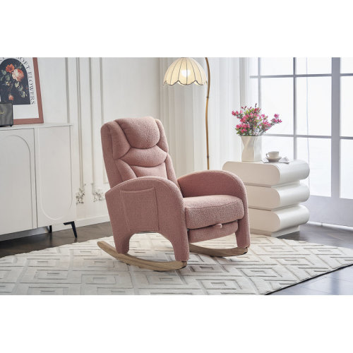 George Oliver Teddy Fabric Nursery Rocking Chair With Adjustable Footrest, | Wayfair