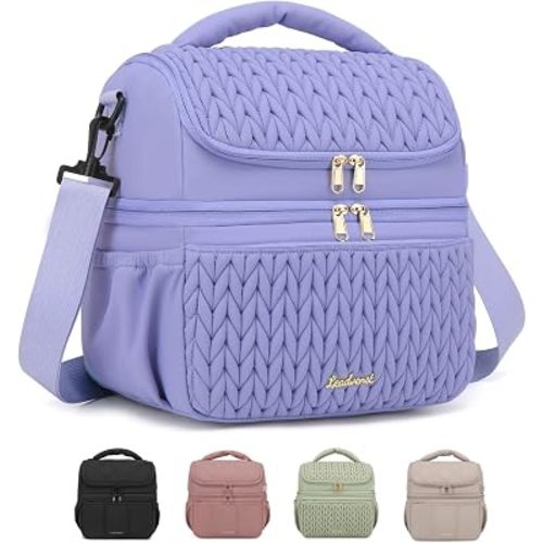 Breastmilk Cooler Bag, 12L Pumping Bag, Double Deck with Detachable Divider