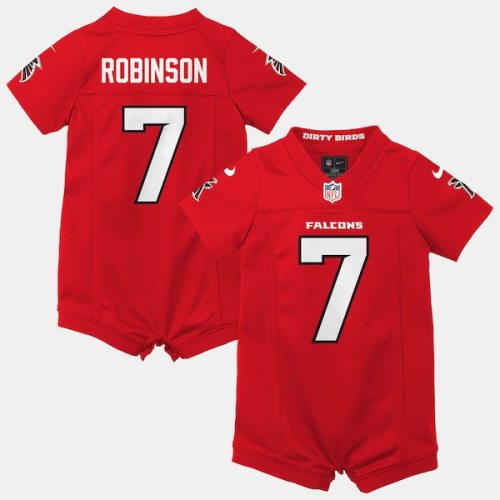 Newborn Atlanta Falcons Bijan Robinson Nike Red Romper Game Jersey