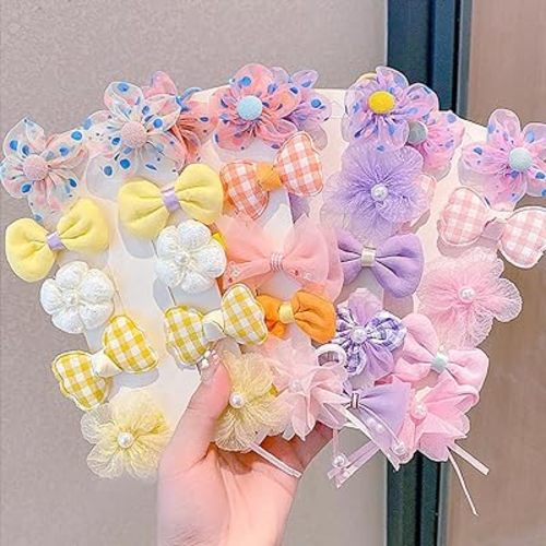 40pcs Mini Hair Bows with Bows - Tiny Small Flower Hair Clips for Baby Girls