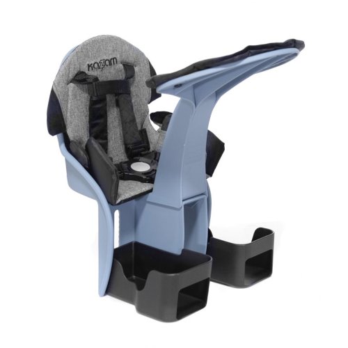 KaZAM WALLABY DELUXE Center Mount Front Facing Child Carrier for Bikes, Slate/Blue