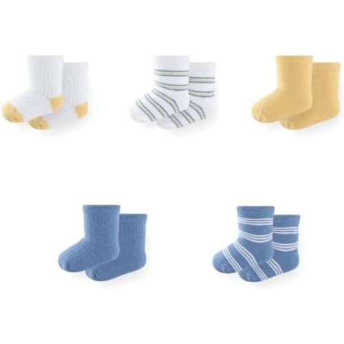 Unisex Baby Boy Girl Socks 5 Pack Ankle Crew Socks Breathable Socks Newborn Accessories Set