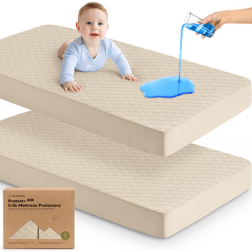 2-Pack Mavy Protect+ Waterproof Crib Mattress Protector