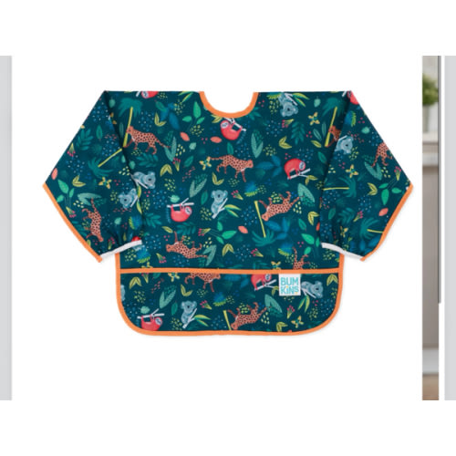 Baby Bibs with Sleeves + Cute Jungle Animals! 6 to 24 mos | Bumkins