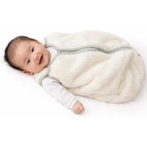 Baby Deedee Sleep Nest Teddy - Sherpa Sleep Sack 2.5 TOG 0-6M Ivory