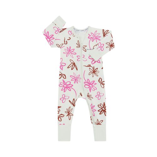 Buy Baby Zip Wondersuit in Ballet Pink / White Online | BONDS