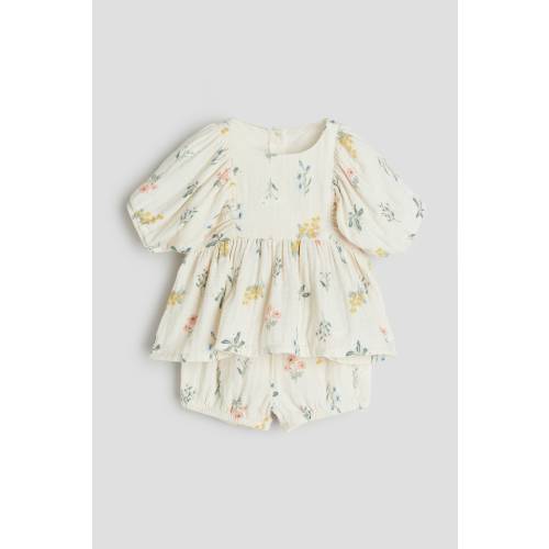 2-PIECE PATTERNED MUSLIN SET 6M