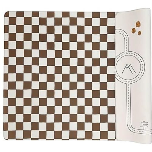 Ofie Mat, Baby Play Mat (Toffee Checkerboard and Road Nordic)