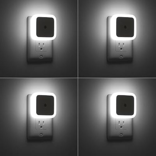 Night Light, Night Lights Plug into Wall 4-Pack, Nightlight Plug in Night Lights, Dusk to Dawn Night Lamp Led Night Light for Bedroom, Bathroom, Hallway Warm White