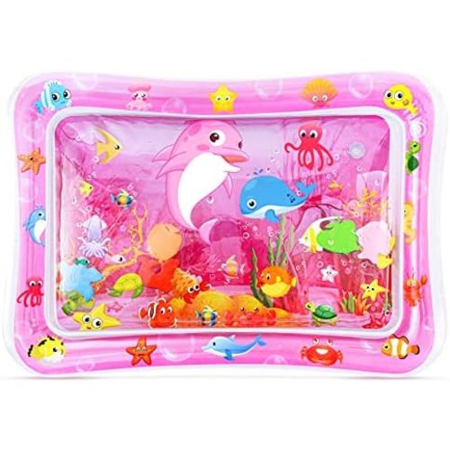 Tummy Time Water Mat for Girl, Baby Girl Toys for 0, 3, 6, 9, 12 Months, Baby Girl Gifts, Develop Sensory Toys Kids' Indoor Climbers & Play Structures