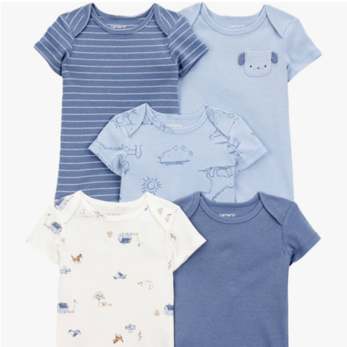 Carter's Baby Boys 5-Pack Original Short Sleeve Bodysuits