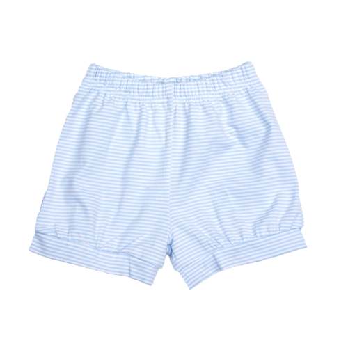 Blue Stripes Banded Shorts