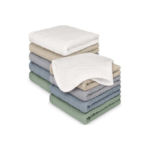 10-Pack Lyra Muslin Baby Washcloths