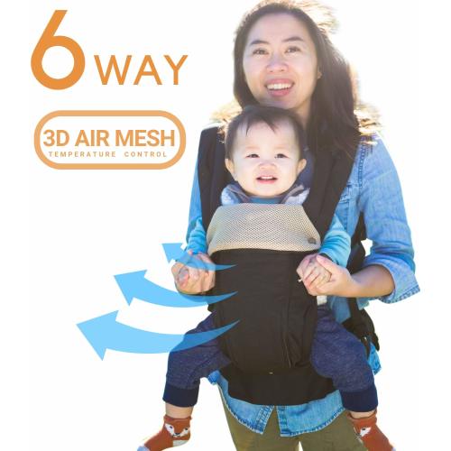 360 Ergonomic Baby Carrier - All Season Baby Sling - 6 Position, Easy Breastfeeding, No Infant Insert Needed, One Size Fits All - Adapt to Newborn, Infant & Toddler. Great Hiking Backpack Carrier