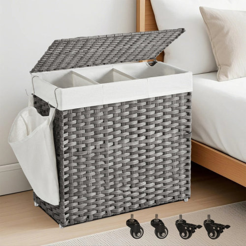 August Grove® Rolling Laundry Basket With Wheels & Reviews | Wayfair