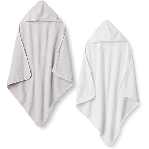 Amazon Essentials x Sofia Grainge Unisex Babies' Hooded Bath Towel, Pack of 2