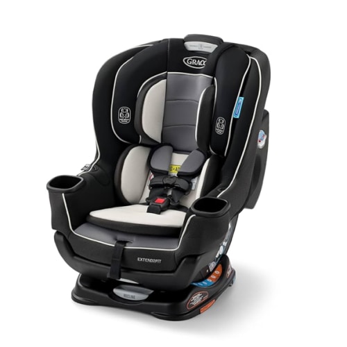Graco Extend2Fit Convertible Baby Car Seat, Rear and Forward Facing, Adjustable Extension Panel for Extra Legroom, Gotham