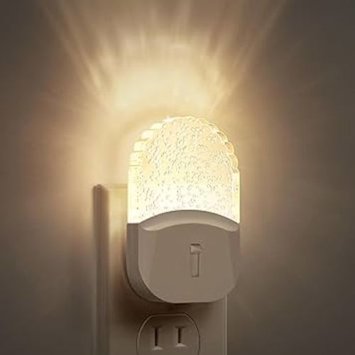 LED Night Light, Baby Night Light [2 Pack], Plug in Night Light with Auto Dusk to Dawn Sensor, Adjustable Brightness Night Light for Kids, Bathroom, Bedroom, Nursery Room, Soft White 3000k