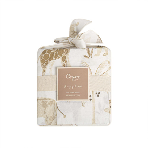 Kendi Quilted Safari Changing Pad Cover | Crane Baby