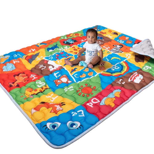 Beavtaens Baby Play Mat for Floor, Fits 71x59 Playpen, Non-Slip, Soft for Infants, 0-4 Years, Alphabet