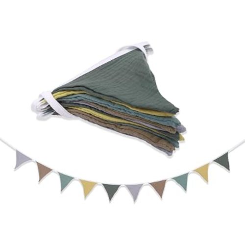 Pennant Banner Flags,Infant and toddler room decoration pennant,for Nursery Decor Baby Birthday Boho Wedding Shower Party Event (Colorful triangular flag banner94)