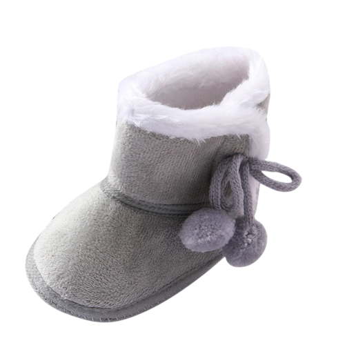 Mrzhqd Cute Shoes For Toddler Boys Girls Booties Snow Shoes Boots Soft Baby Warming Baby Shoes Grey 0-3 Months