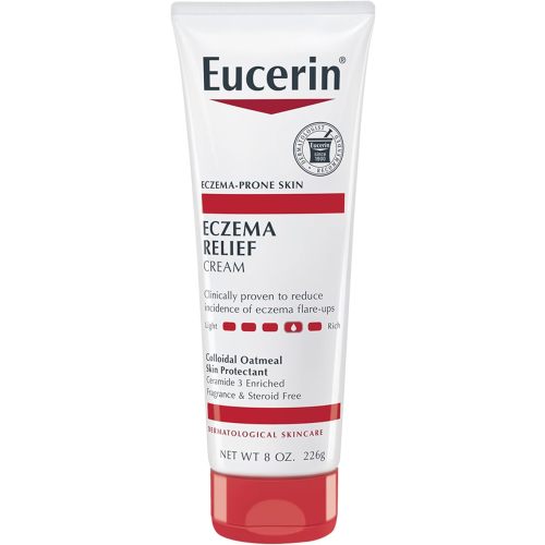 Eucerin Eczema Relief Cream, Full Body Lotion, Moisturizing Eczema Cream with Colloidal Oatmeal (Skin Protectant) and Ceramide 3, 8 Oz Tube