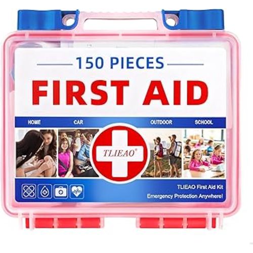 Mini First Aid Kit - 150 Pieces Emergency Medical Kit for Home, Car, Travel, Camping, Truck, Hiking, Sports, Office, Vehicle & Outdoor Emergencies